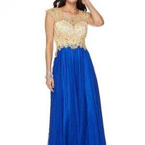 COPY - Scoop Neck Sequined A-Line Prom Dress JT636